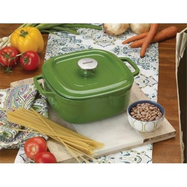 Bayou Classic Bayou Classic 7722G 4 qt. Casserole Dish with Lid Enameled Cast Iron; Green 7722G